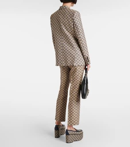 Gucci GG canvas linen-blend blazer 3