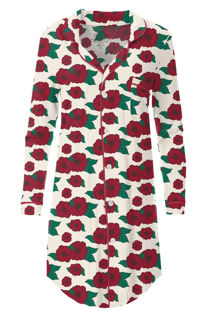 KicKee Pants Floral Long Sleeve Nightshirt 4