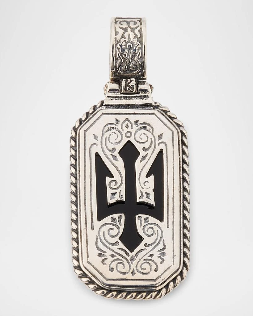 Konstantino Men's Hydra Sterling Silver Onyx Pendant 1