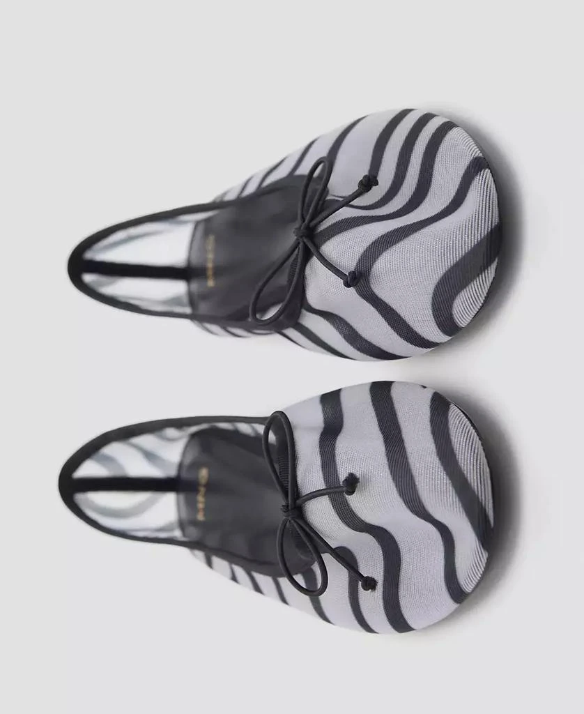 Mango Women's Animal Print Mesh Ballerina Flats 4