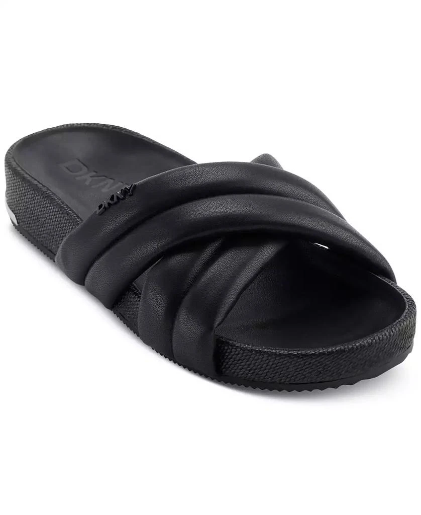DKNY Women's Indra Criss Cross Strap Foot Bed Slide Sandals, Created for Macy's 1