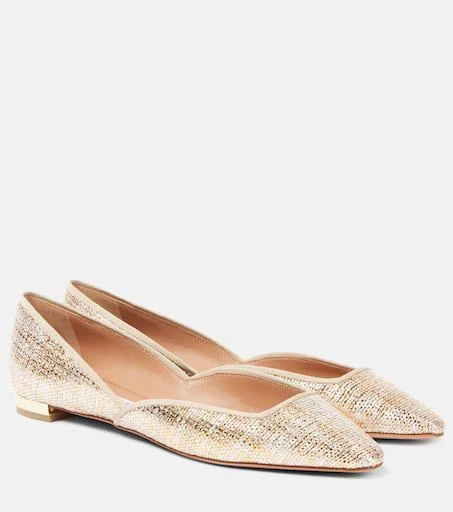 Aquazzura Maia canvas ballet flats 1