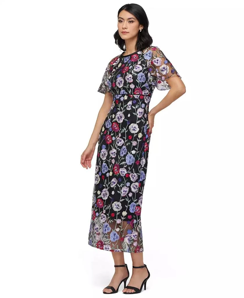 JS Collections Women's Embellished Short-Sleeve Midi Dress 5