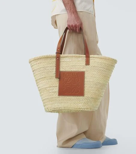 Loewe Large raffia tote bag 3