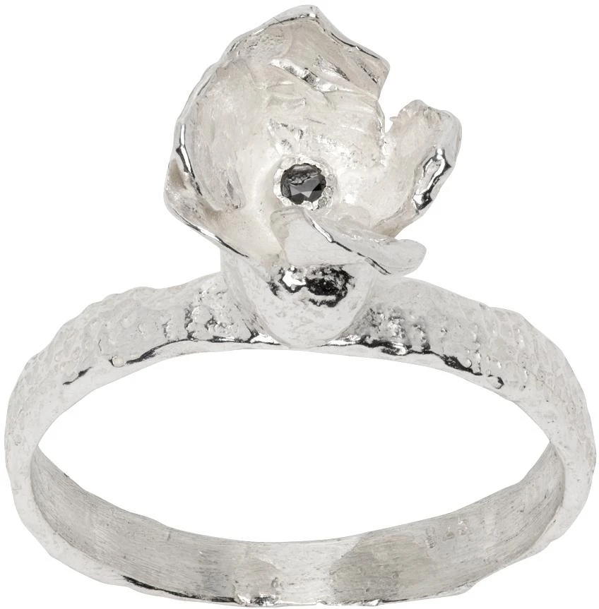 ELHANATI Silver Conie Vallese Edition Jardín Tulip Ring 1