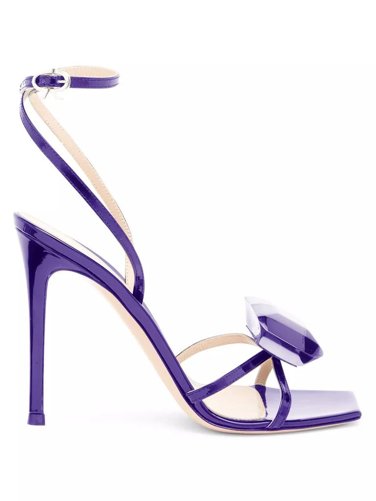 Gianvito Rossi Jaipur Holographic Leather Embellished Ankle-Strap Sandals 1