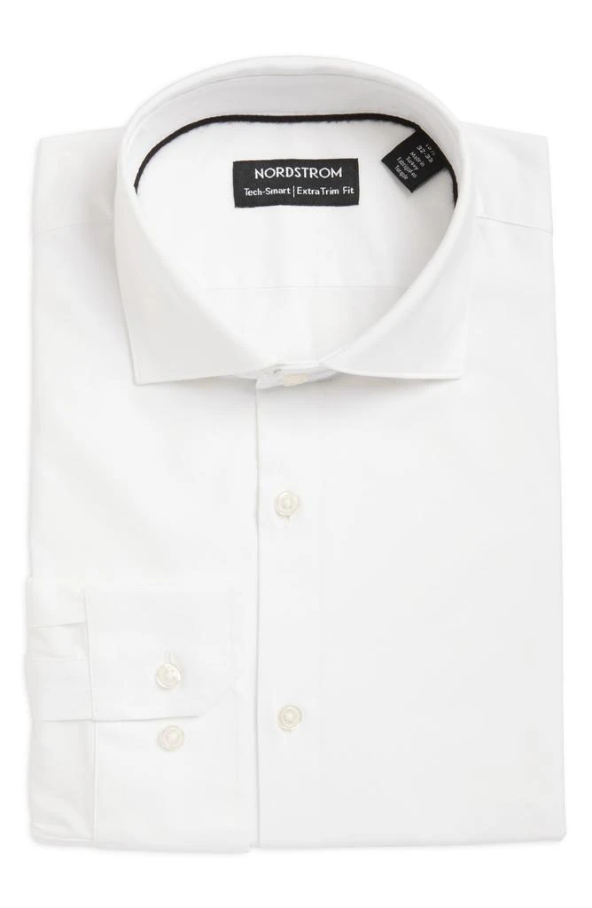 Nordstrom Extra Trim Fit Stripe Tech-Smart CoolMax® Non-Iron Dress Shirt 6