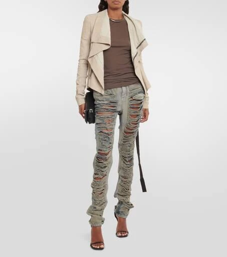 Rick Owens DRKSHDW distressed low-rise jeans 2