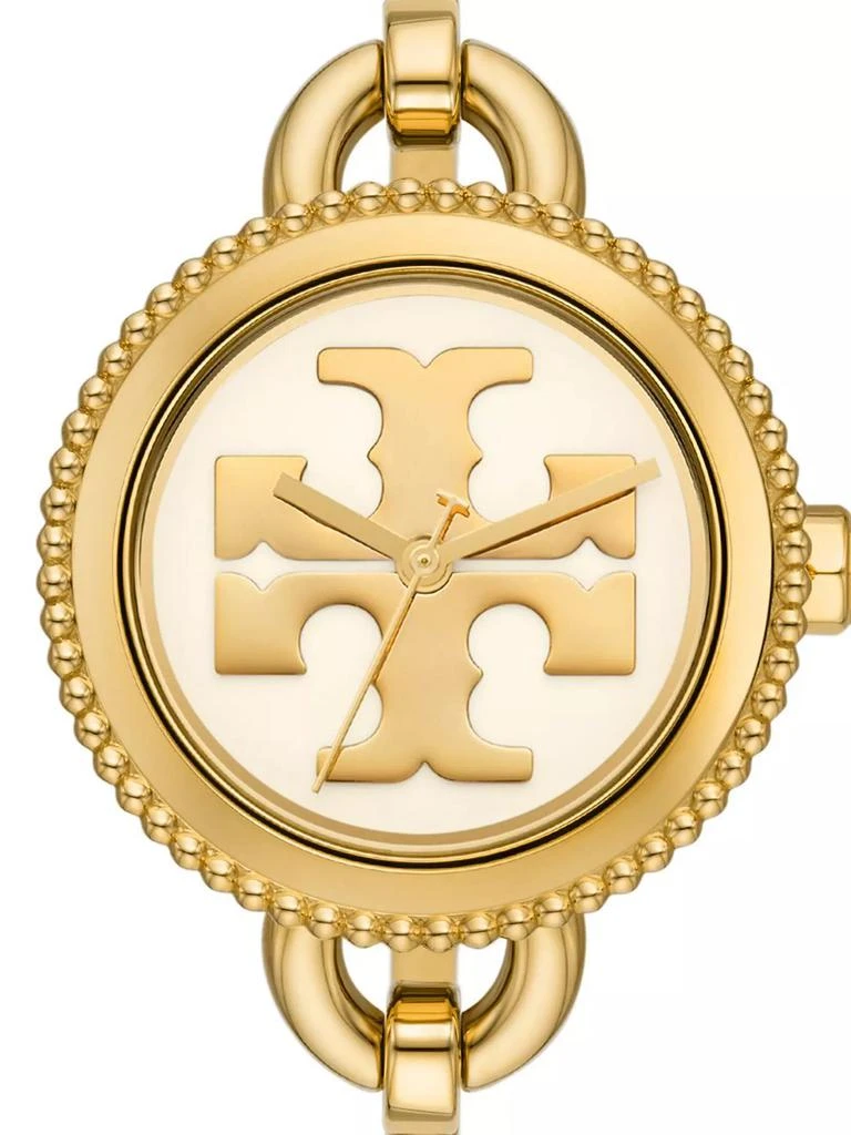 Tory Burch Miller Goldtone Interchangeable Bezel Bangle Watch 8
