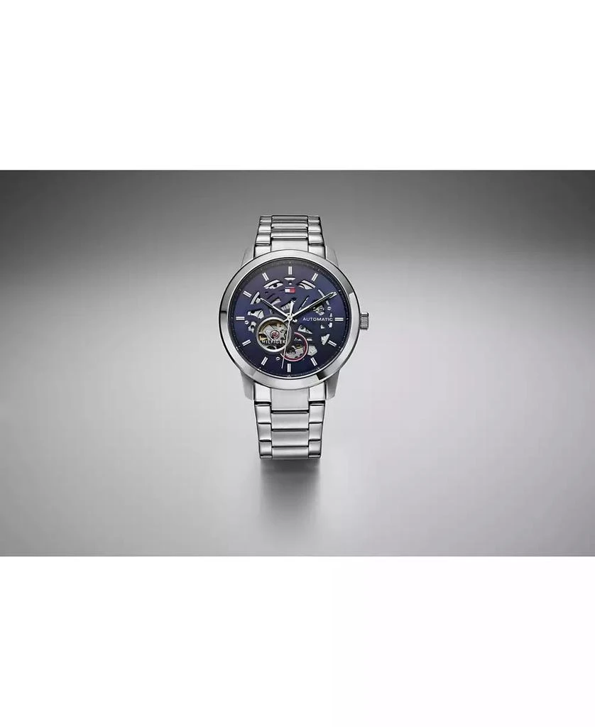 Tommy Hilfiger Men's Automatic Silver-Tone Stainless Steel Bracelet Watch 43mm 5
