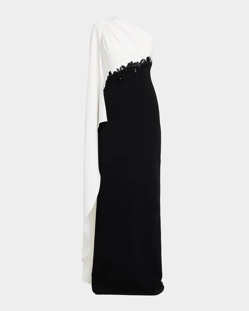 Cape-Sleeve Column Gown – On Sale Now with Up to 25% Off