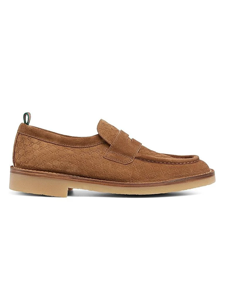 Shop Moreau GG Suede Penny Loafers on Sale at BeyondStyle – Get