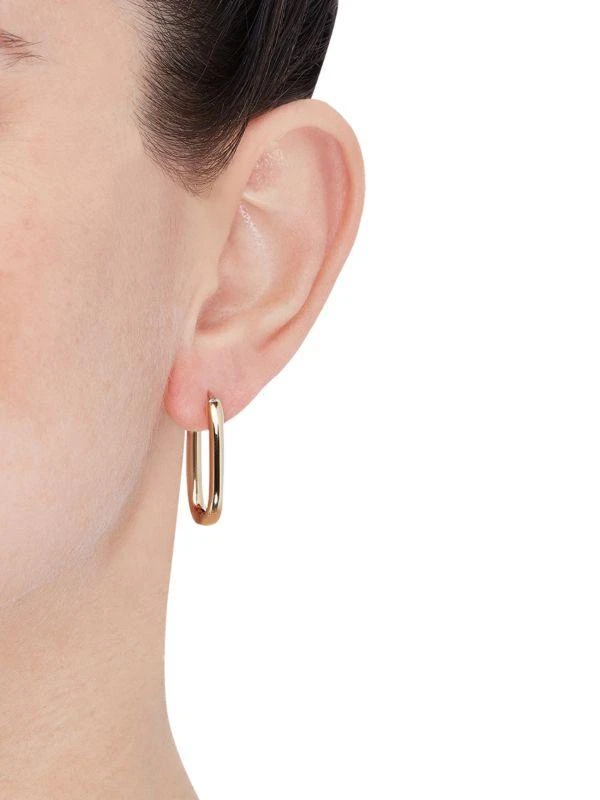 Saks Fifth Avenue 14K Yellow Gold Oval Huggie Earrings 5