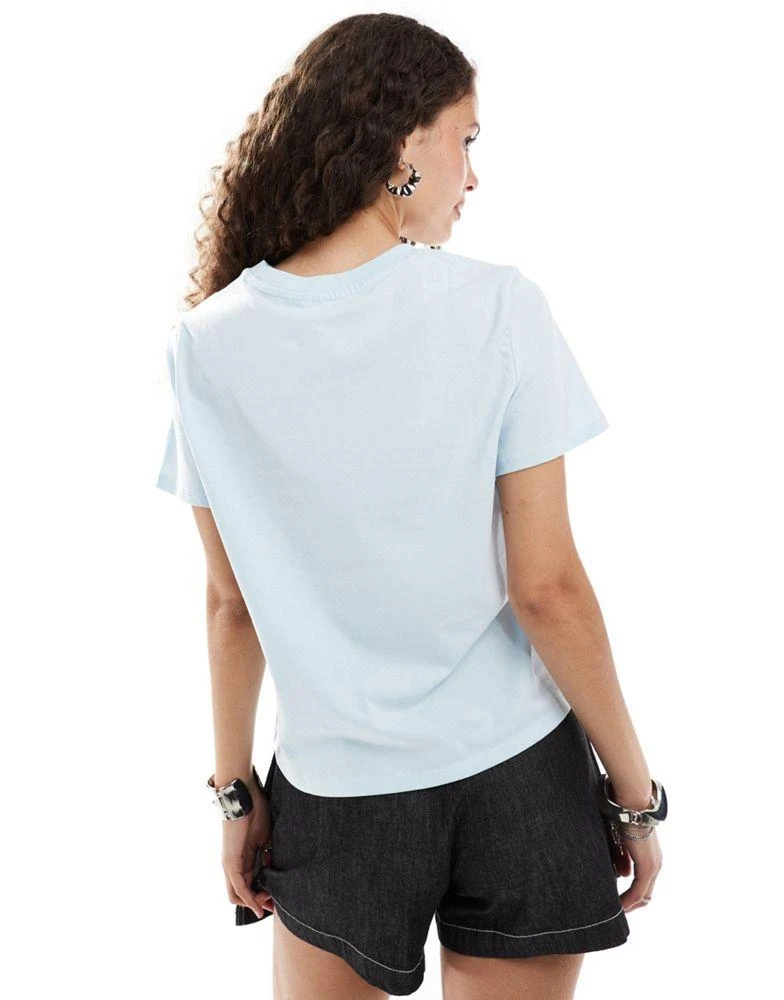 Monki Monki short sleeve t-shirt in light blue 4