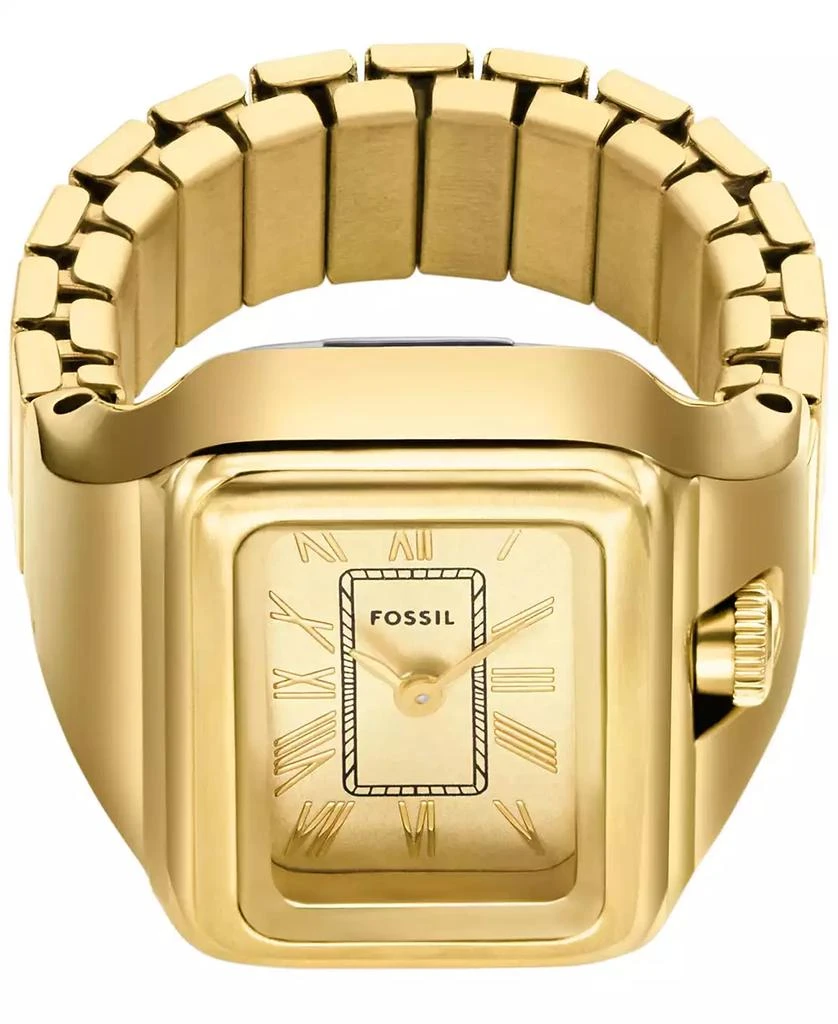 Fossil Women's Raquel Two-Hand Gold-Tone Stainless Steel Ring Watch 14mm 4