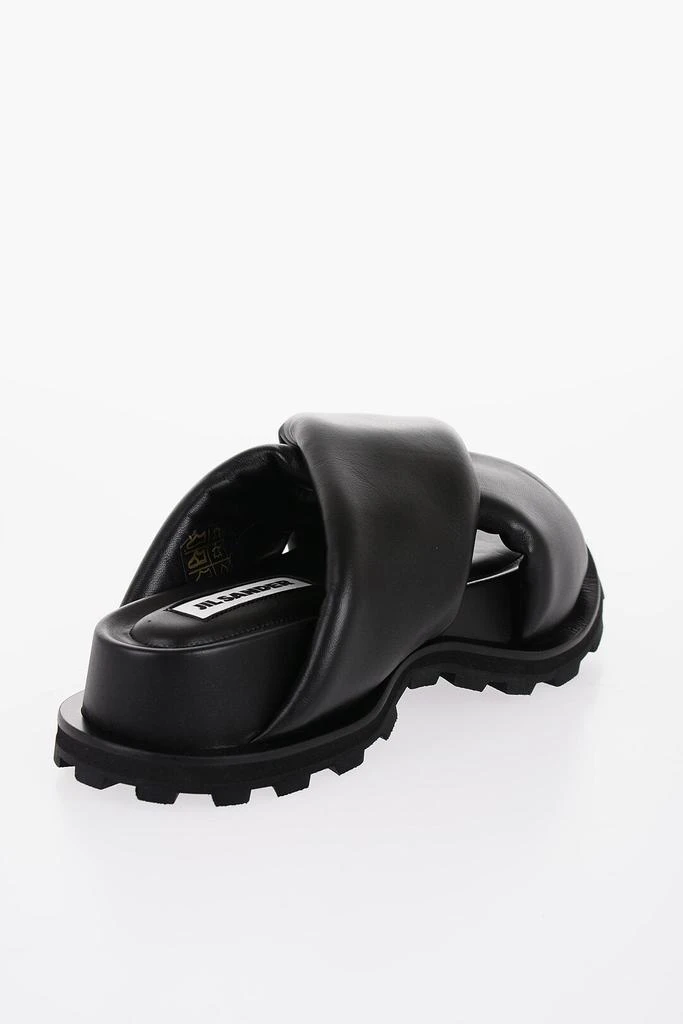 Jil Sander Jil Sander Criss Cross Designed Leather Sandals with Carrion Sole 2