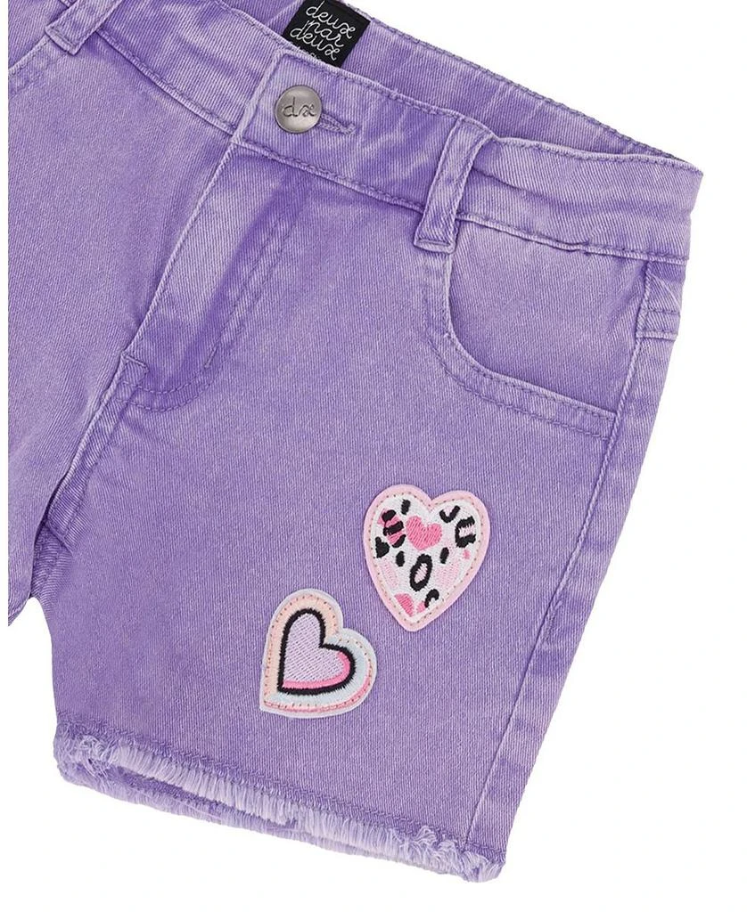 Deux par Deux Girls
 Heart Embroidery Denim Shorts - Little Kid 5