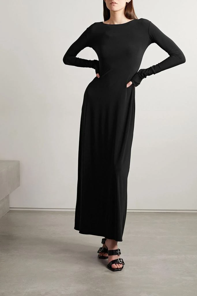 GRACE LING Tulle-paneled stretch-jersey maxi dress 5
