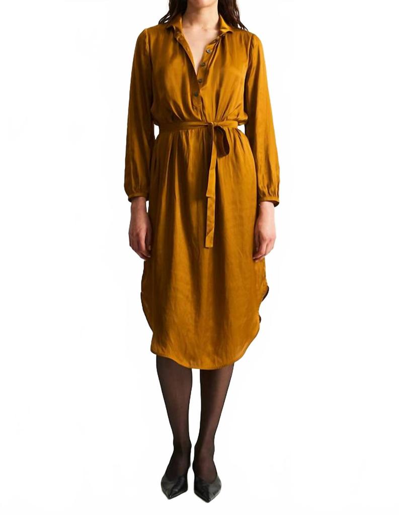 RAQUEL ALLEGRA Vivienne Dress In Gold