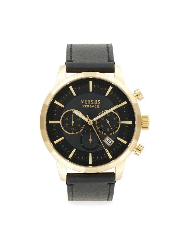 Versus Versace 46MM Stainless Steel & Leather Bracelet Watch 1