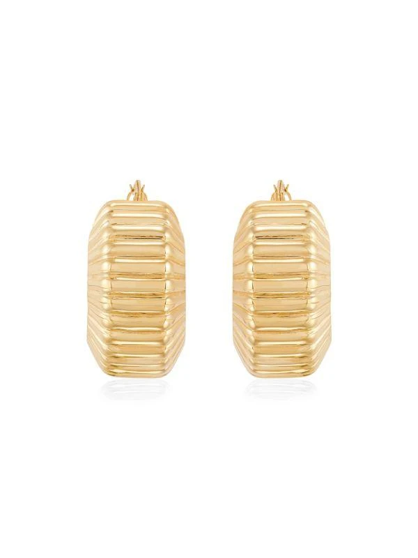 Saks Fifth Avenue 14K Yellow Gold Hoop Earrings 3