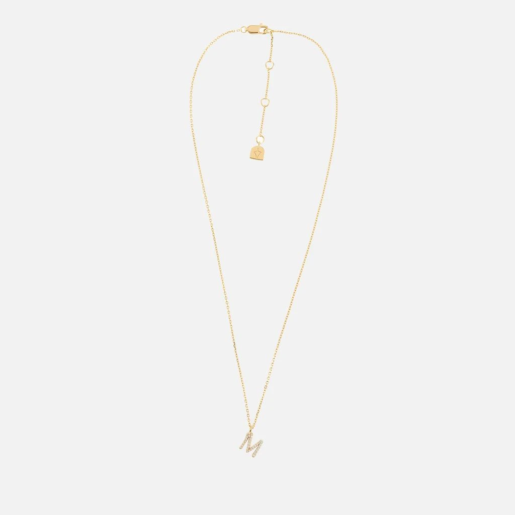 ASTRID & MIYU Initial Pavé 18K Gold-Plated Necklace 1