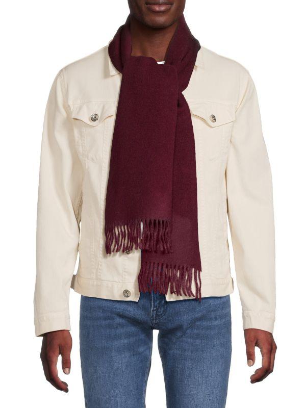 Saks fifth Avenue good cashmere fringe scarf