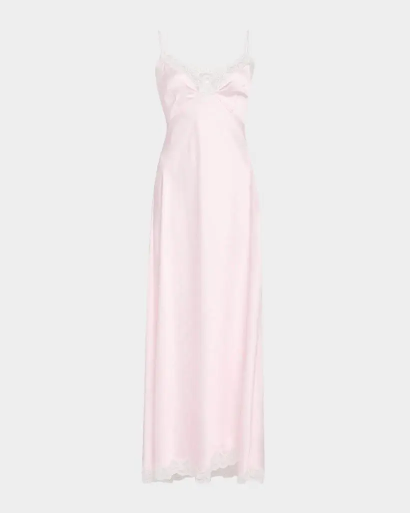 Loveshackfancy Manuela Lace-trimmed Polka-dot Maxi Dress - Pink Loveshackfancy Manuela Lace-trimmed Polka-dot Maxi Dress - Pink