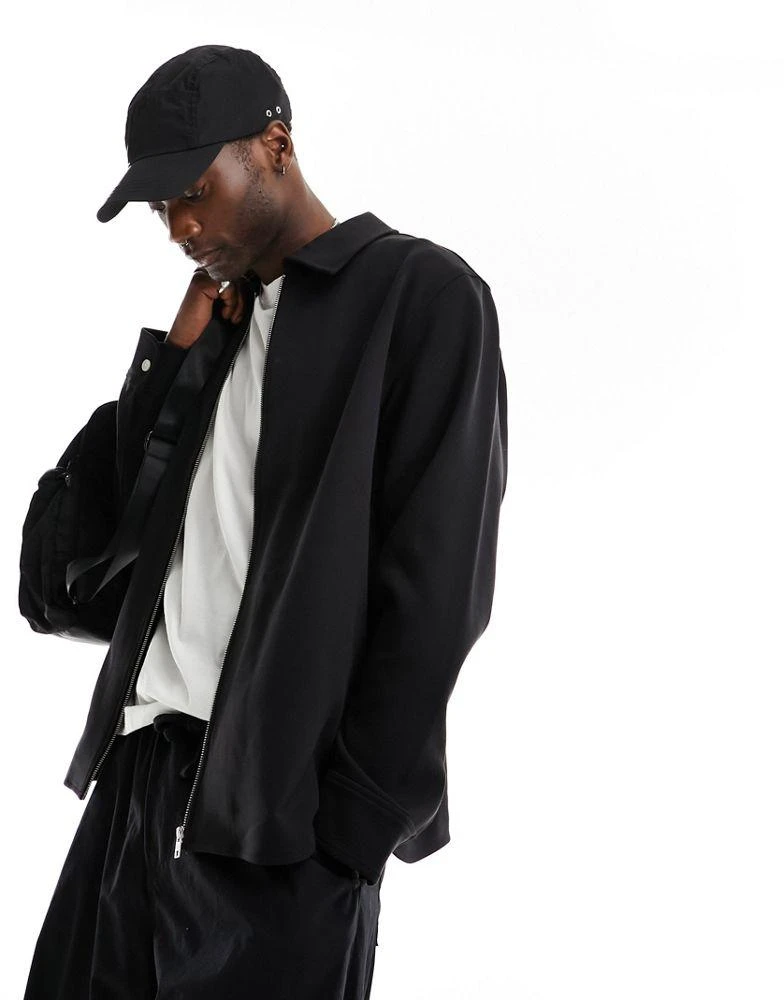 Weekday Weekday Curtis relaxed fit overshirt in black 1