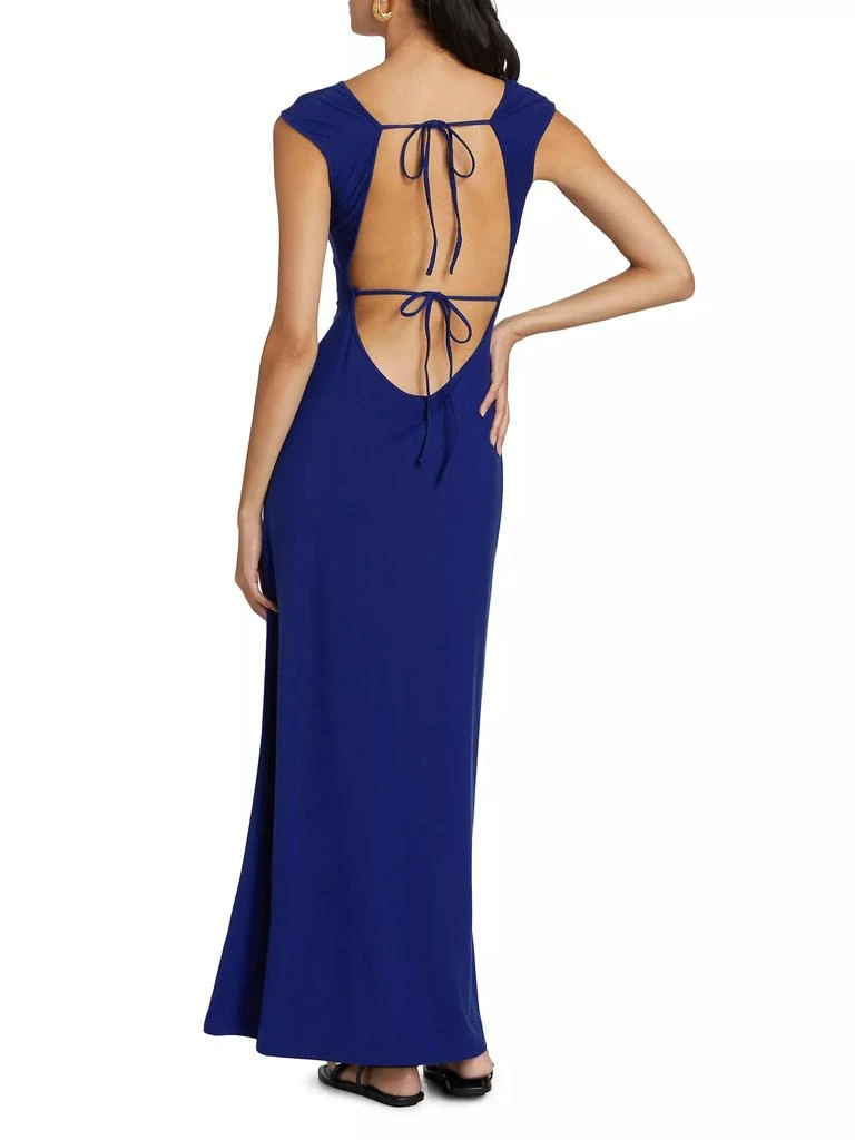 Reformation Sabine Linen Backless Maxi Dress 5
