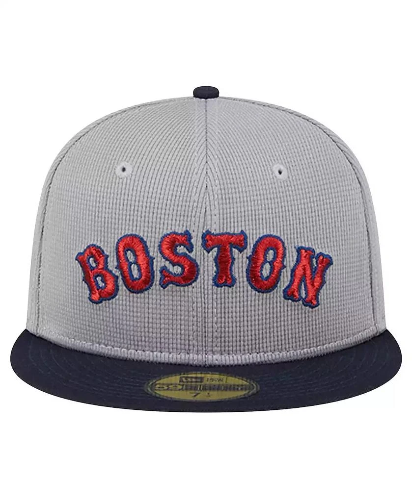 New Era Men's Gray Boston Red Sox Pivot Mesh 59FIFTY Fitted Hat 2