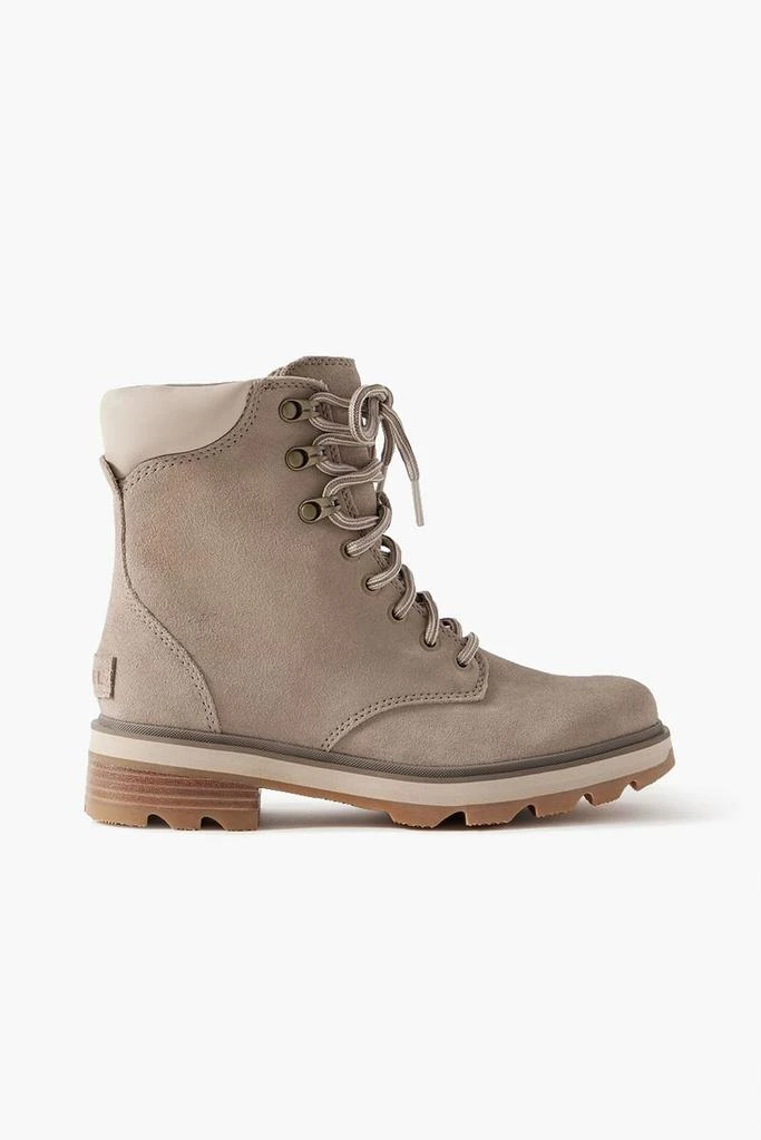SOREL Leather-trimmed suede ankle boots 1