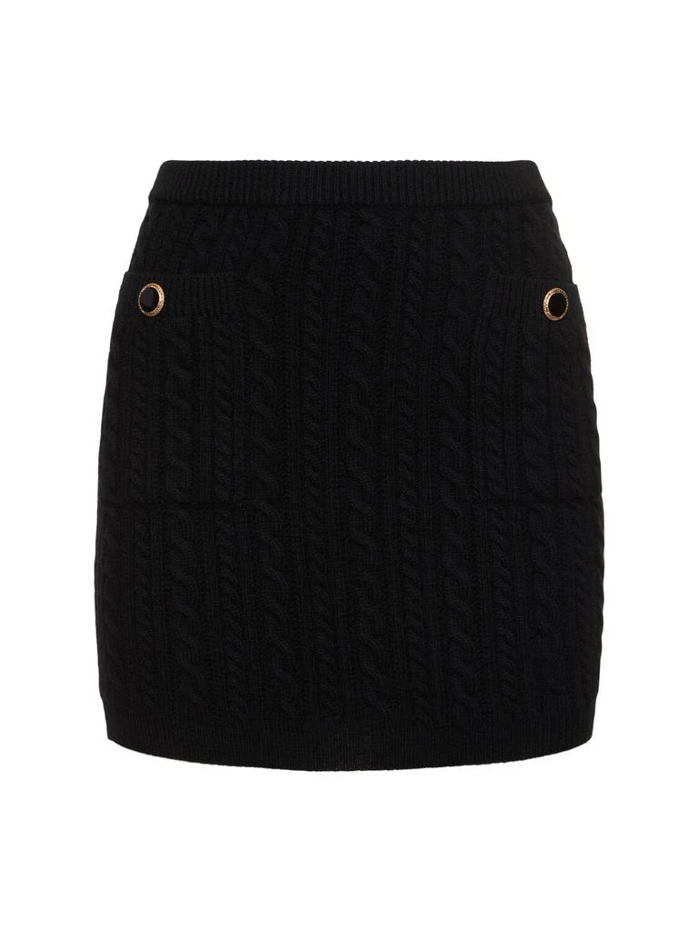 ALESSANDRA RICH Wool Knit Mini Skirt 1