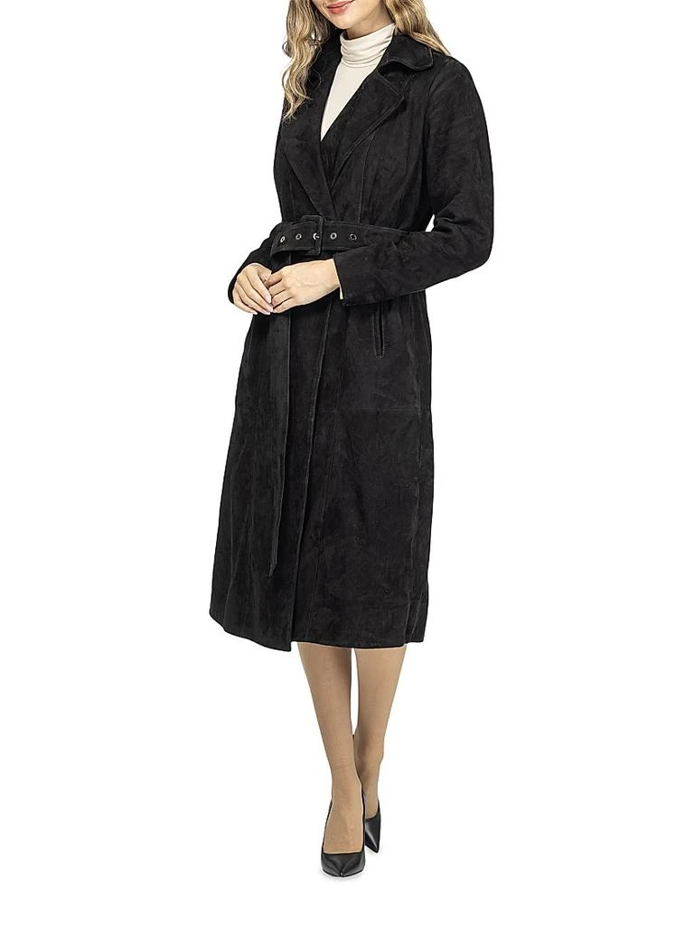 Gorski Metis Suede Belted Trench Coat 4