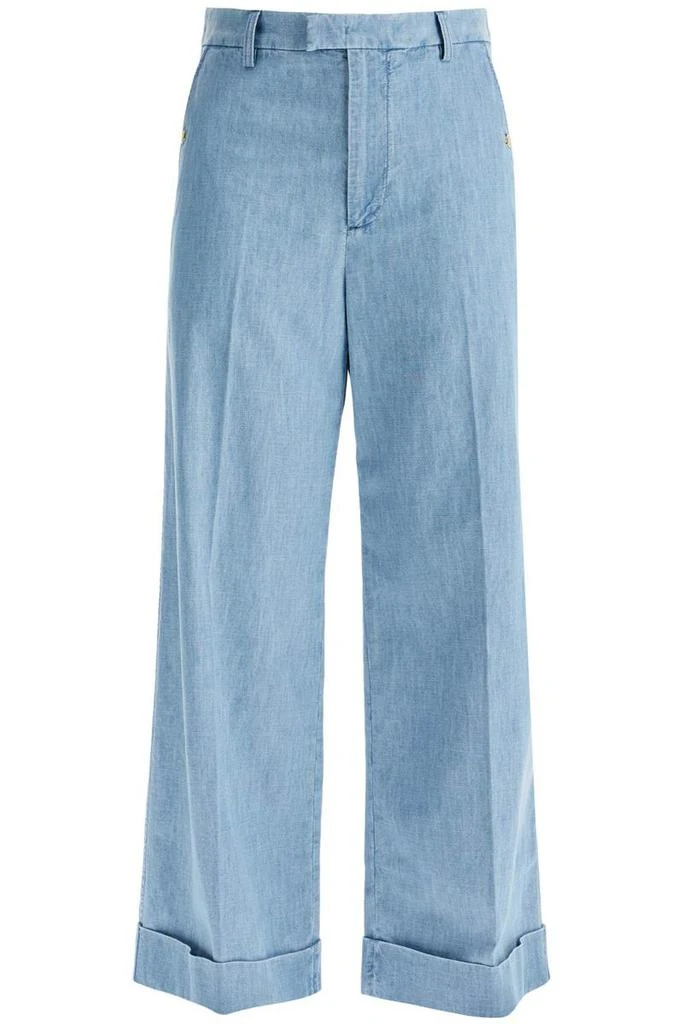 Valentino wide cropped fit denim pants 1