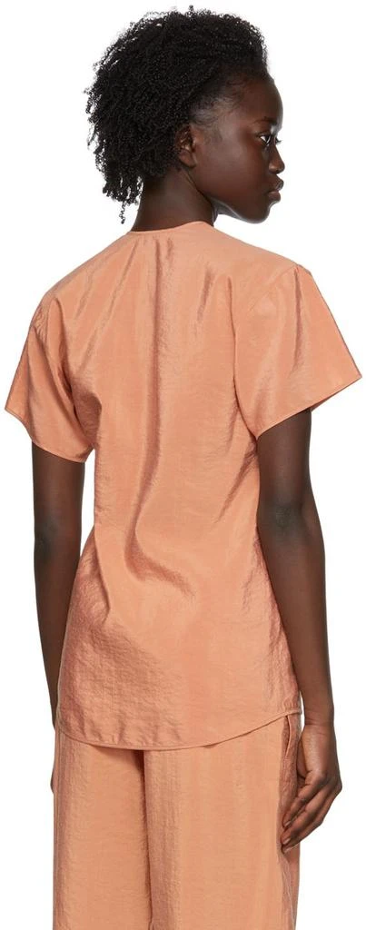 Lemaire Orange Silk T-Shirt 3