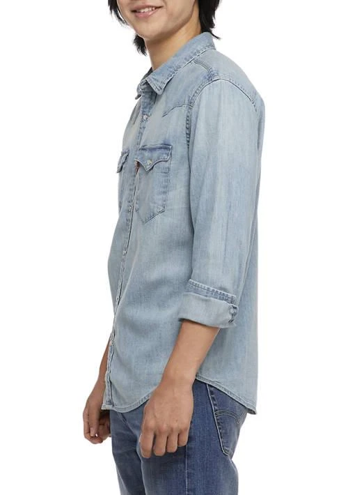 Levi's S Standard Red Cast Stonewash Classic Western Shirt 3