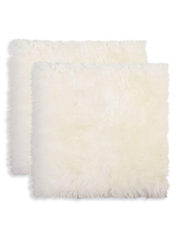 Natural 2-Pack Sheepskin Seat Cover Set