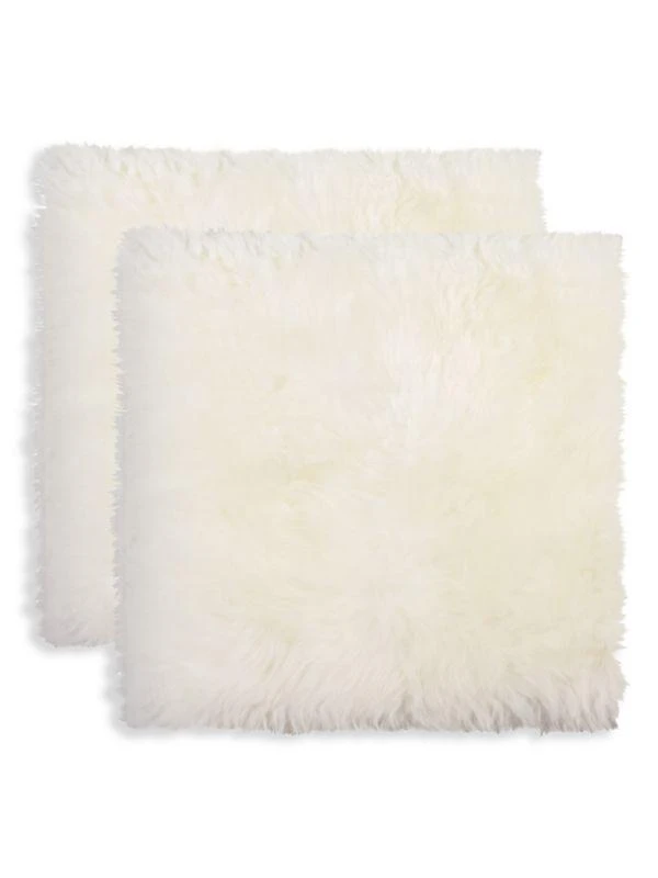 Natural 2-Pack Sheepskin Seat Cover Set 1