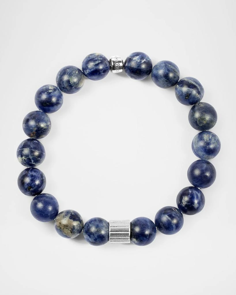 Tateossian Men
s Maxi Pop Semi-Precious Sodalite Beaded Bracelet 2