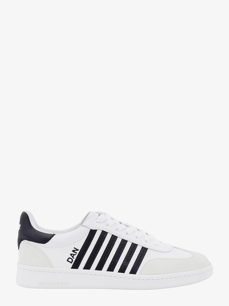 ＊DSQUARED2＊ LEGEND SNEAKERS 関税/送料込 Dsquared2 - BOXER SNEAKERS (ホワイト) ロゴ レザースニーカー