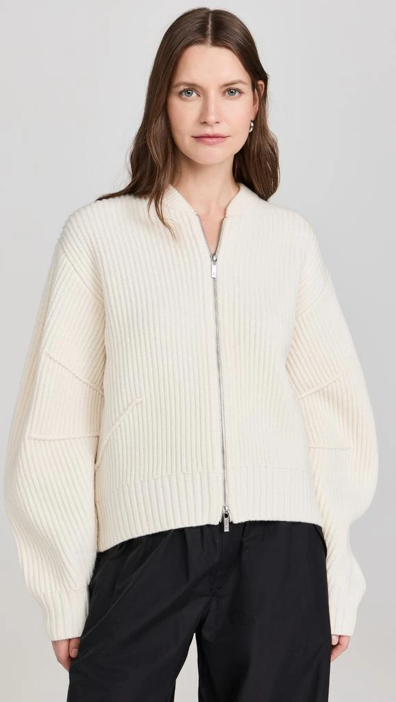 Helmut Lang Woolen Apex Full Zip Cardigan 6