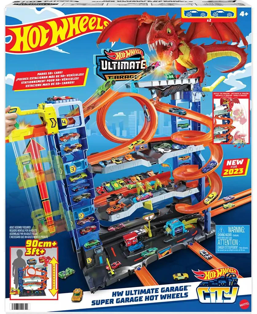 Hot Wheels City Ultimate Garage Playset with 2 Die-Cast Cars, Toy Storage For 50 Plus Cars 6