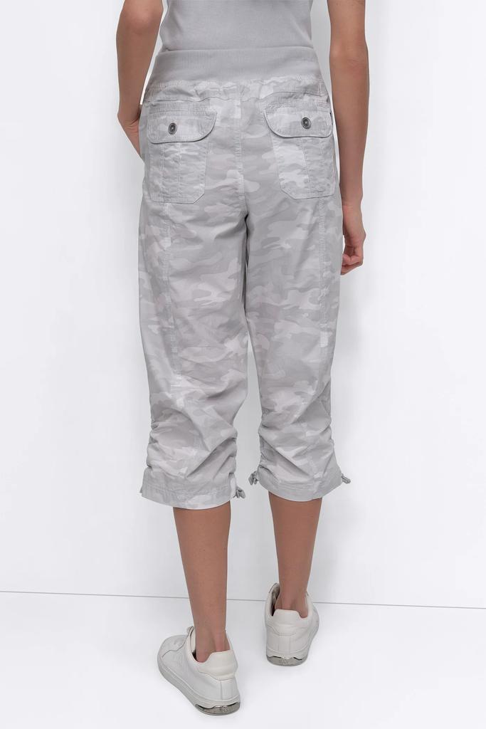 DKNY HIGH-RISE SHIRRED UTILITY CAPRI PANT