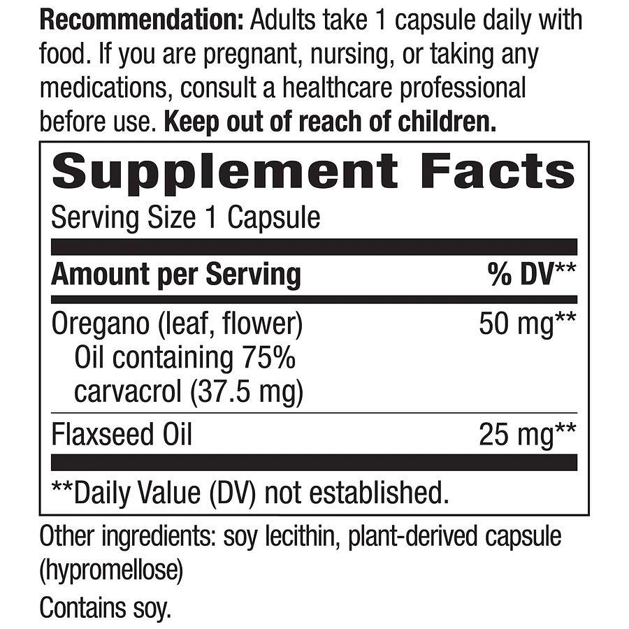 Nature's Way Oregano Oil Vegan Capsules 4