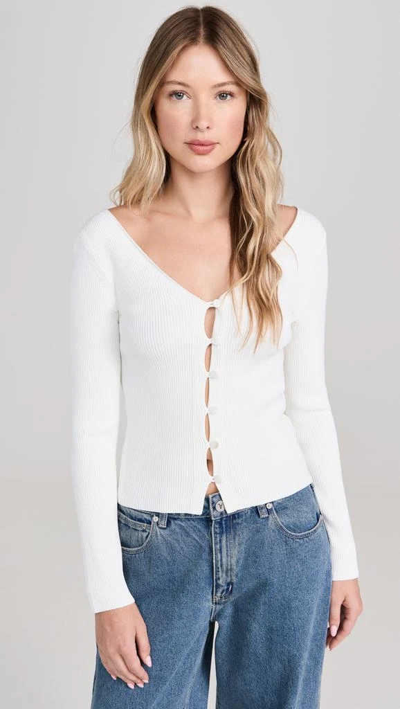 Enza Costa Viscose Sweater V Cardigan 6
