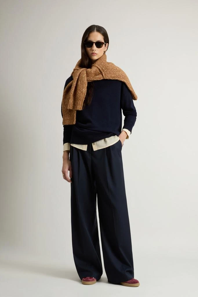 Woolrich Crewneck Sweater in Virgin Wool and Cashmere Blend - Women - Pink 2