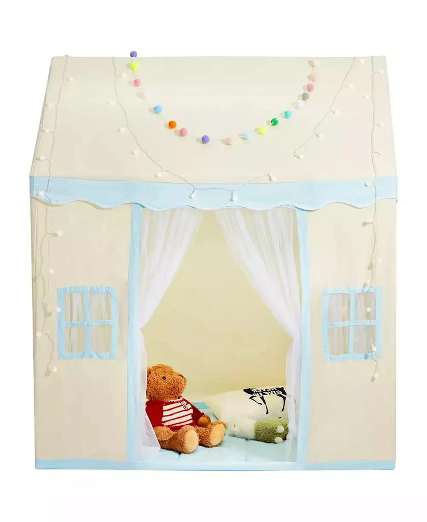 SUGIFT Kids Play Tent with Mat 
Lamp, Castle Design, Beige