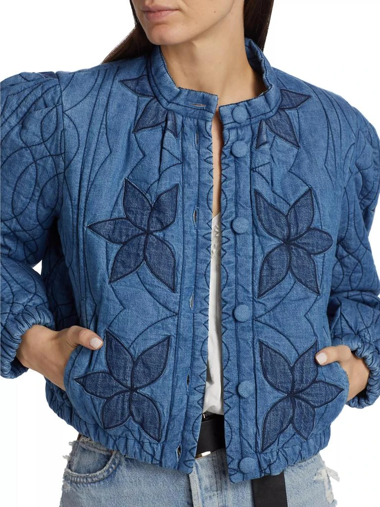Free People Quinn Cropped Quilted Jacket 6