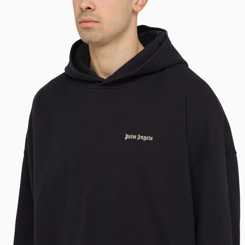 Palm Angels Navy blue hoodie with logo 4